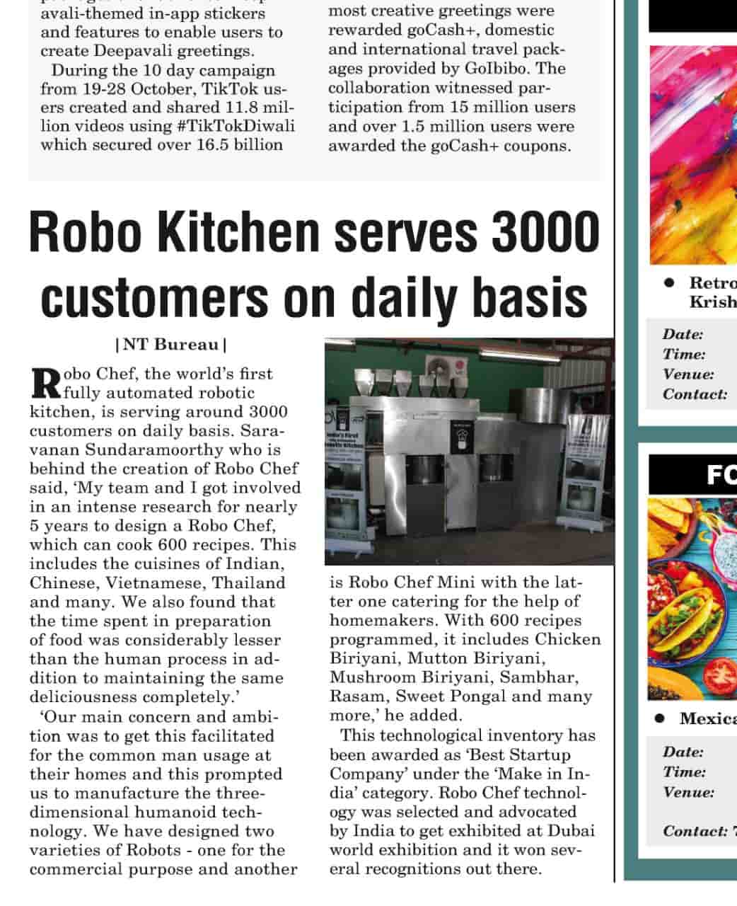 Robo Kitchen Serves 3000 Customers daily